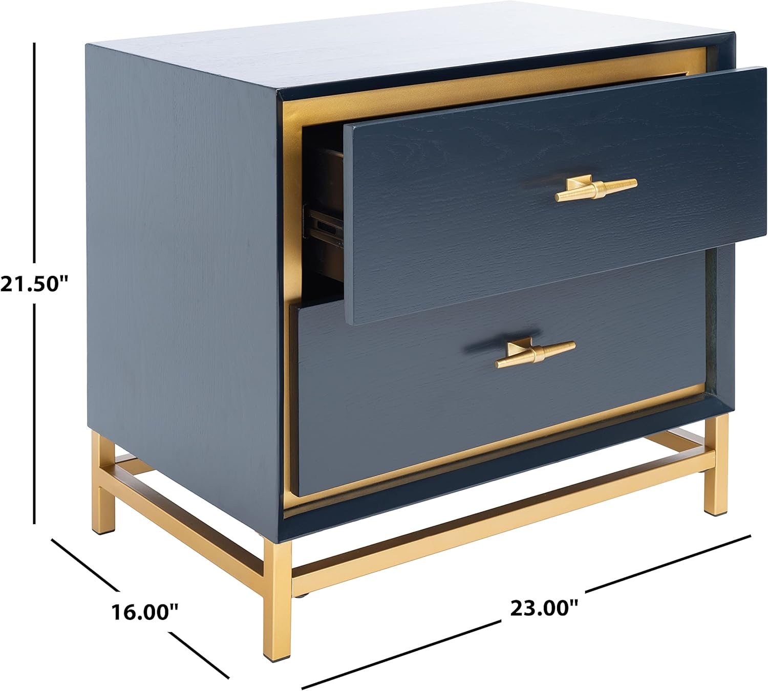 Premium Solid Wood Nightstand with Drawers