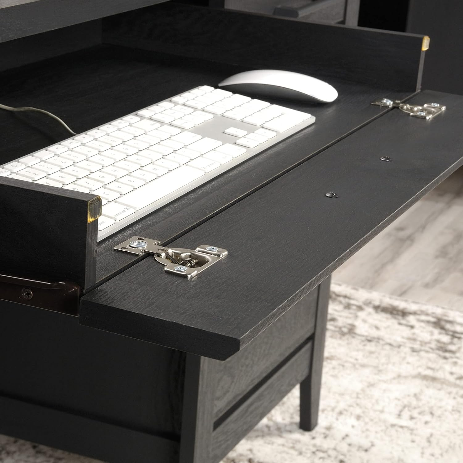  66"W Executive Computer Desk, Raven Oak