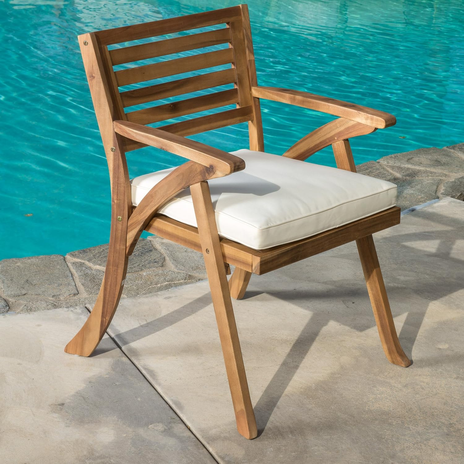 Acacia Wood Bistro Set, 3-Pcs Set, Teak Finish