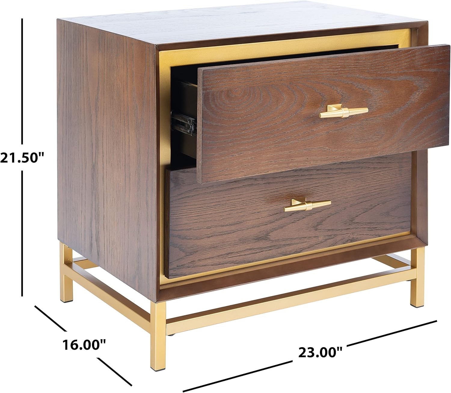 Premium Solid Wood Nightstand with Drawers